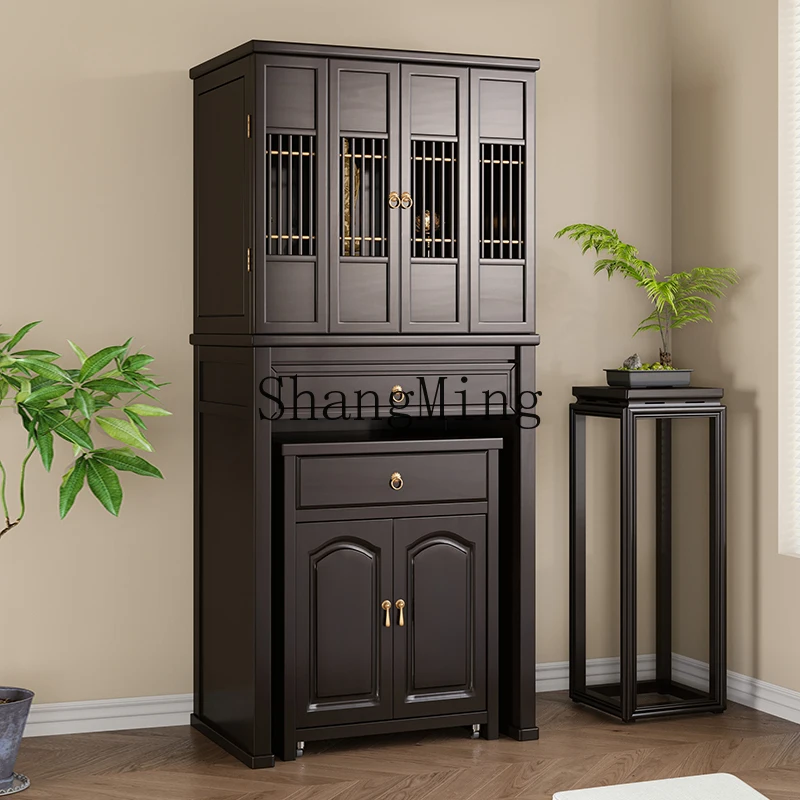 CL high-end solid wood Buddhist shrine offering table Shentai Guanyin Bodhisattva home new Chinese vertical cabinet