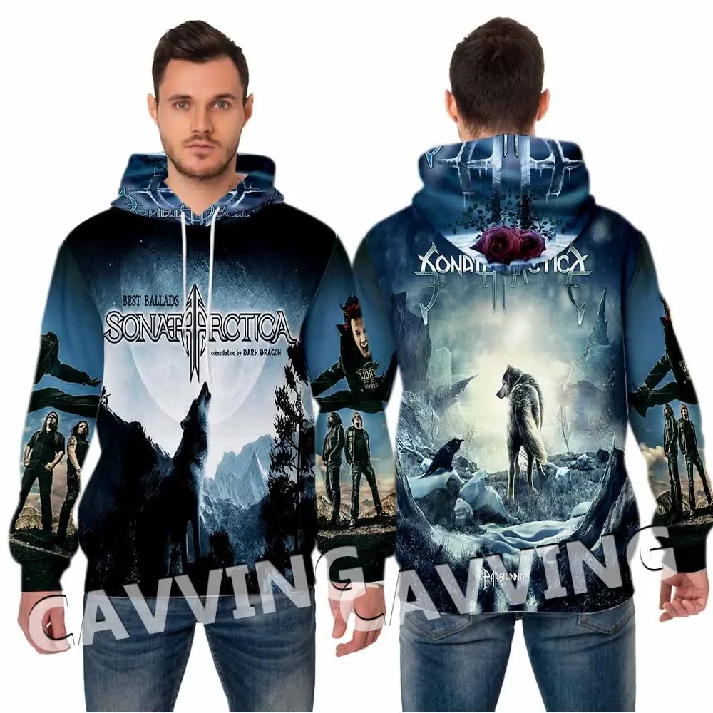 Sonata Arctica Band 3D Printed Fashion Hoodies Hooded Sweatshirts Harajuku Hoodies Sweatshirts Tops Clothing for Women/men