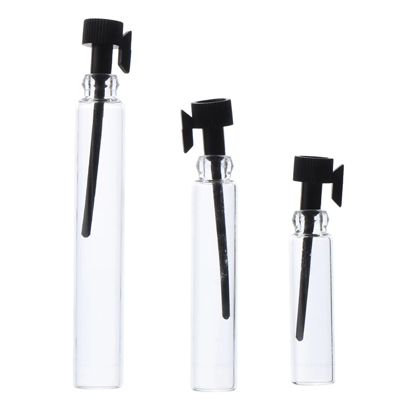 Flacone per campioni di profumo in vetro Mini da 10 pezzi flacone vuoto per provette di profumo liquido da laboratorio bottiglie riutilizzabili portatili di prova