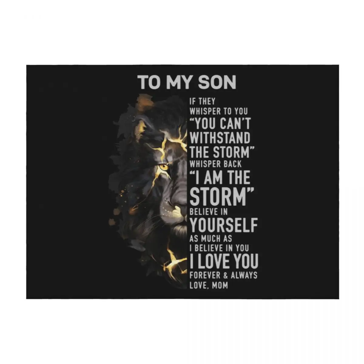 

To My Son - From Mom Throw Blanket Flannel blankets ands Bed Large Blankets