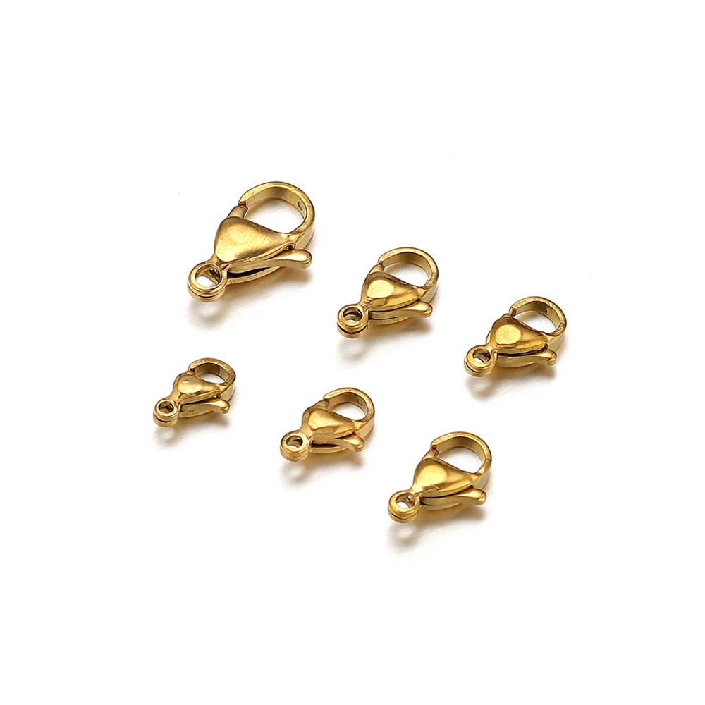 

10/20Pcs Lobster Clasps Connectors Stainless Steel 9/10/11/12/13/15mm for DIY Bracelet Necklace Chain Jewelry Making Accessories