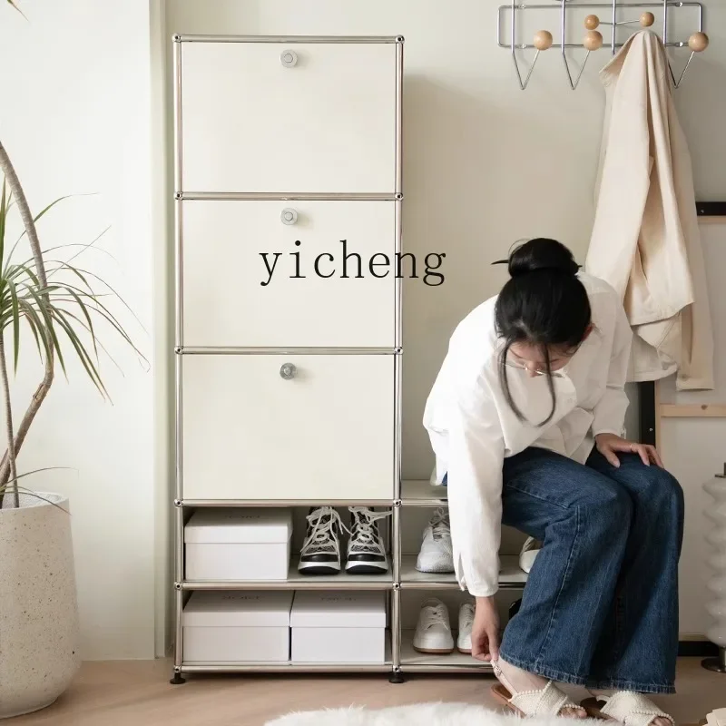 X-28  medieval  module combined shoe cabinet household shoe change stool integrated storage entrance cabinet