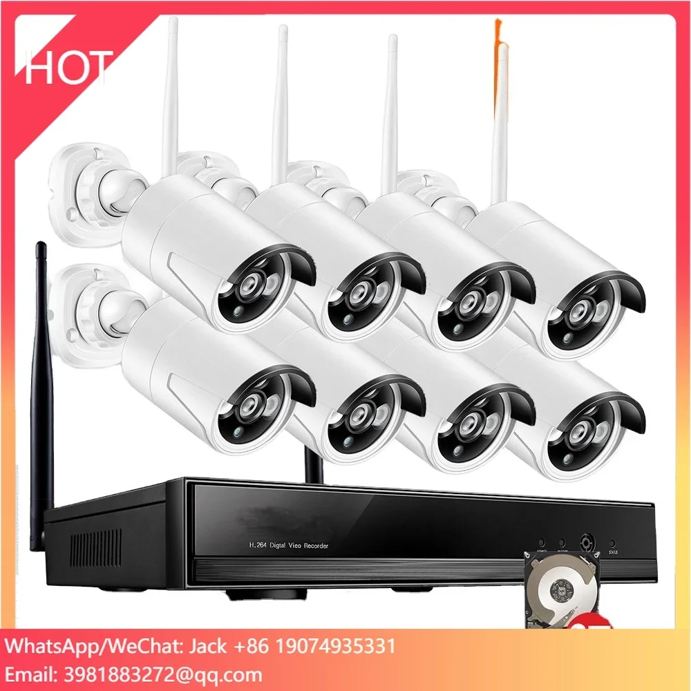 

12V 4ch 8ch 3MP 5MP Wireless NVR Kit P2P Indoor Outdoor IR Night Vision Security IP Camera WIFI CCTV System