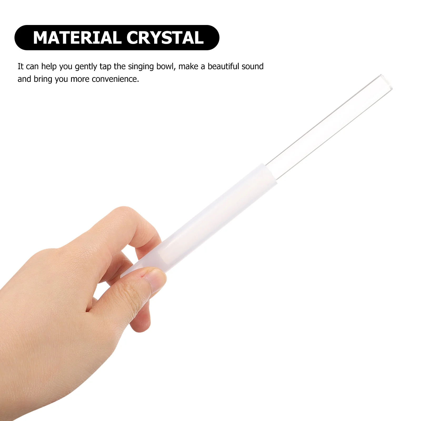 Crystal Rod Tapping Pyramid Harp Sound Therapy Healing Bowl Singing Mallet for Meditation Stick Sticks