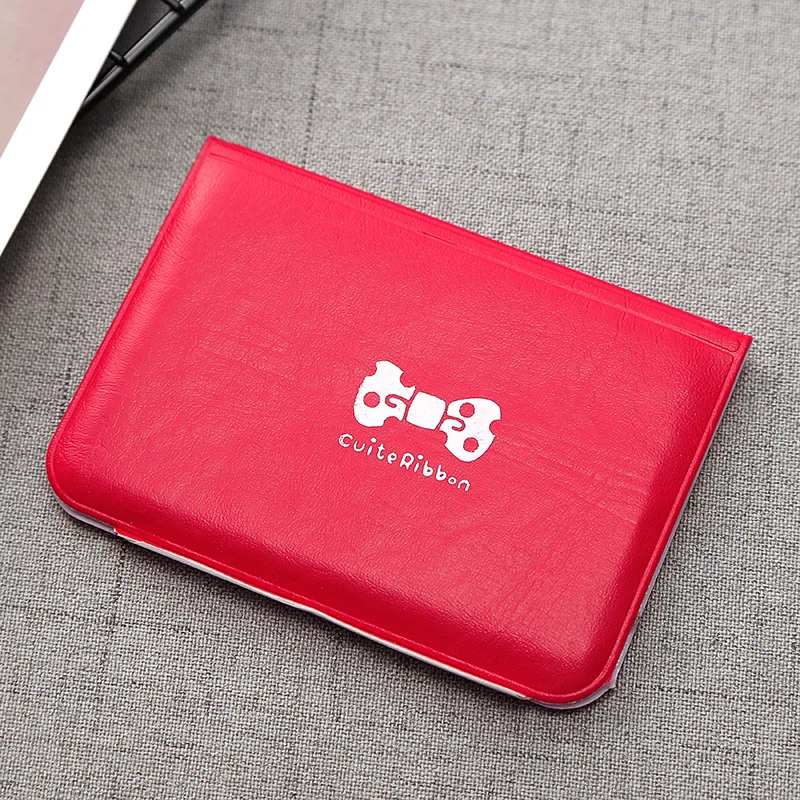 Foldable Business Bank ID Card Holder Transprant Double Layers Bus Photo Credit Card Badge Protector School Stainery