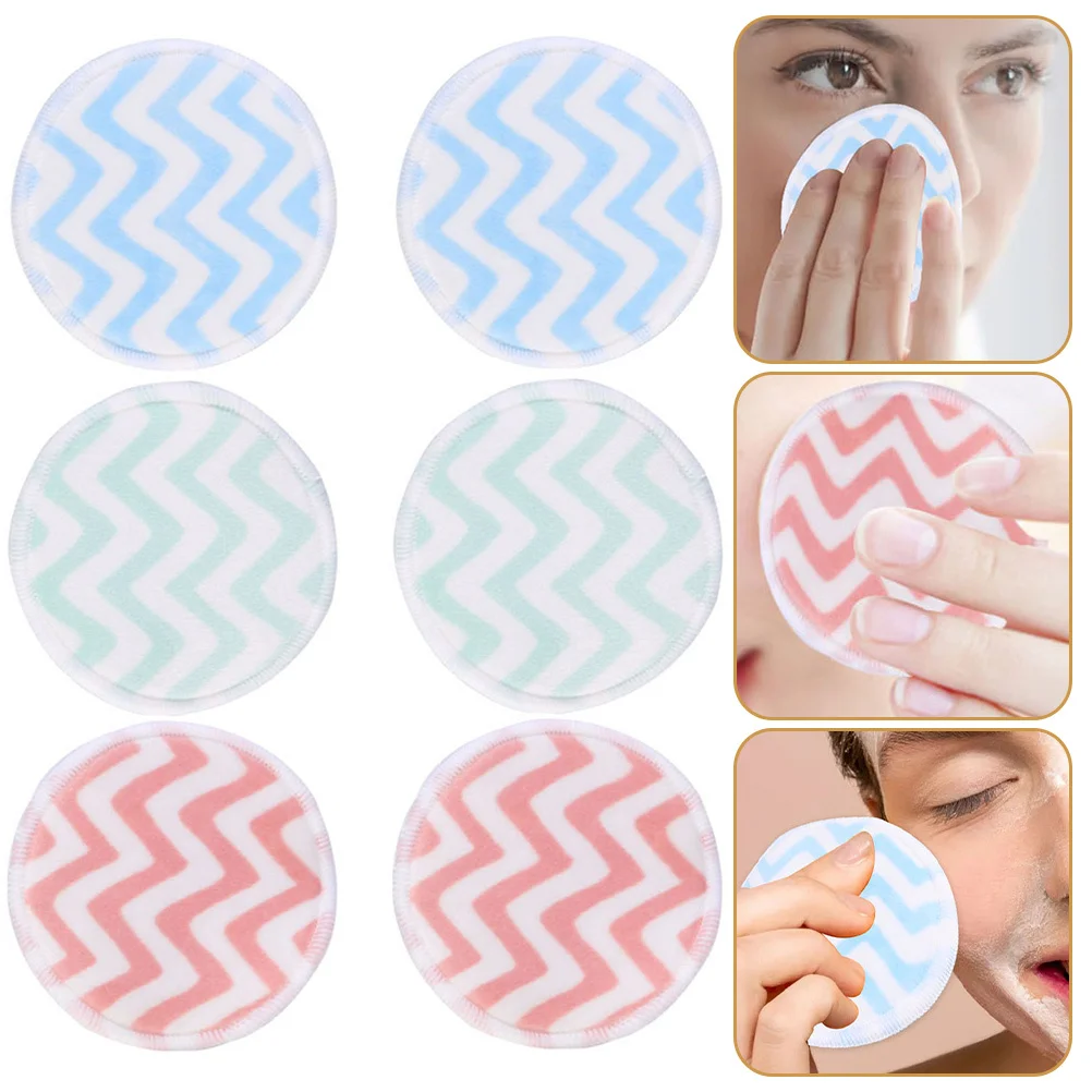 6 pçs almofada arredondada rosto lavagem puff almofadas simples para uso em salão de beleza em casa pequenas ferramentas compactas