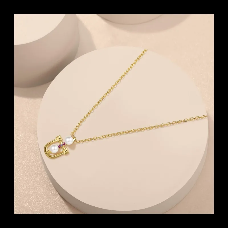 

Модное легкое роскошное простое индивидуальное жемчужное ожерелье