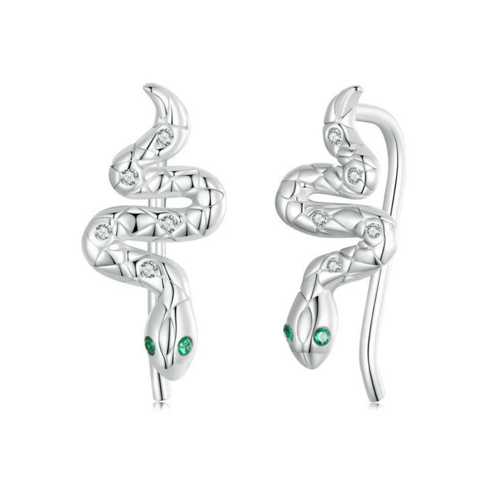 

Snake Ear Hook Popular Animal Earring S925 Sterling Silver Lucky Women Earrings