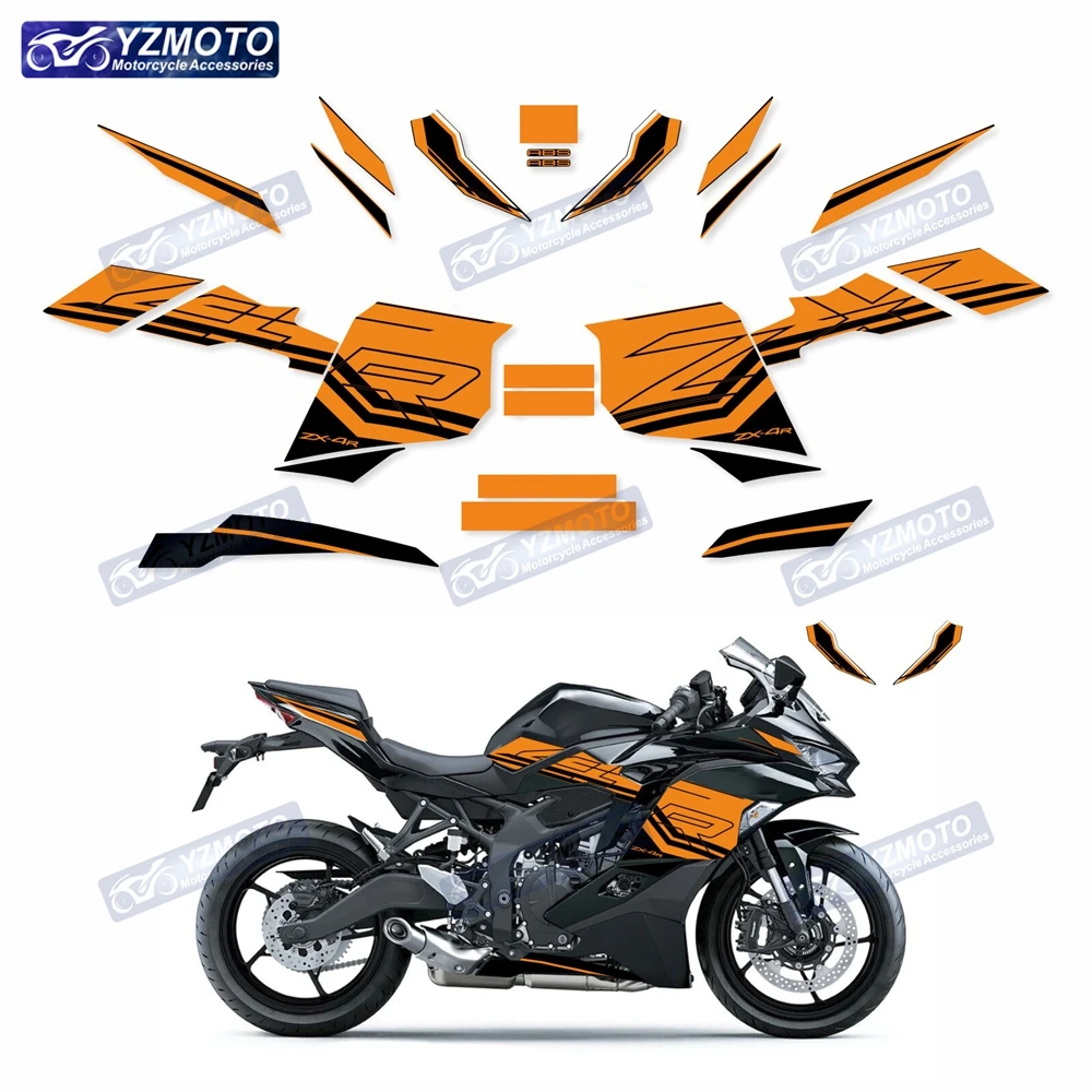For Kawasaki ZX-4R ZX4R ZX-4RR 2023 Motorcycle Accessories Full Car Fairing Sticker Waterproof Reflective Decal Stickers Kit