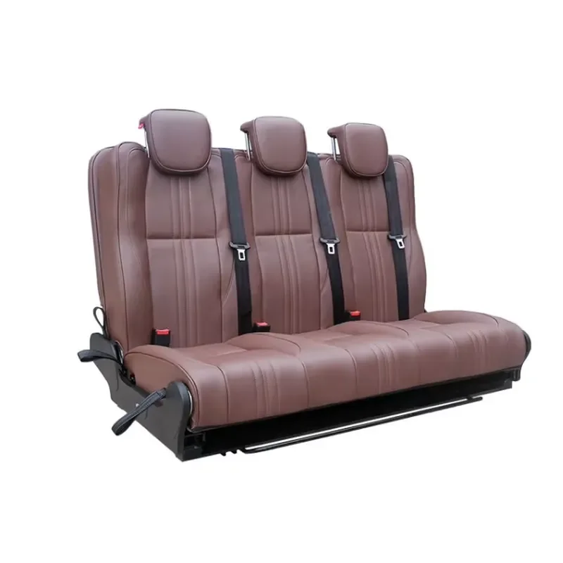 Luxury Leather Car Seat Triple Folding Forward Sliding Bed Custom Fit for RV MPV SUV Camper Van Conversions Deluxe Comfort