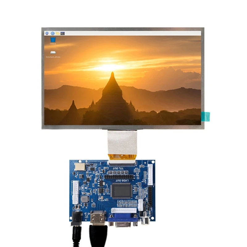 LCD Screen TTL LVDS Controller HDMI-compatible VGA 2AV 50PIN for AT070TN90 AT070TN92 AT070TN94 Driver Board Universal