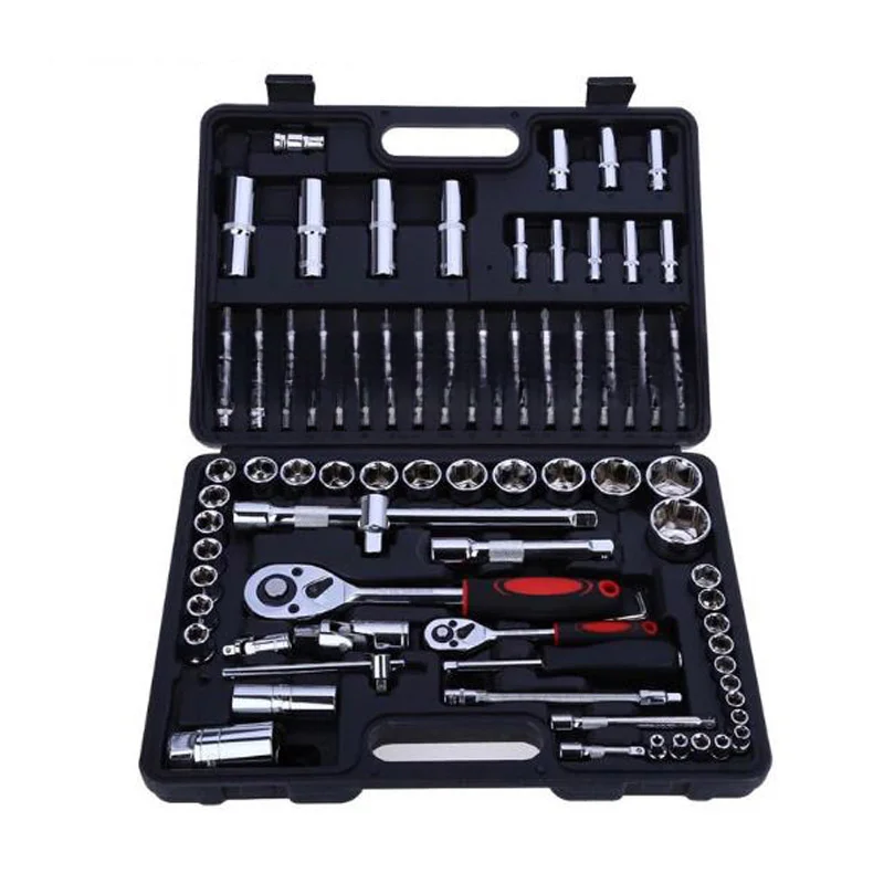 for 94PC Sleeve Combination Car Repair Tool Packages Auto Chrome Vanadium Steel Hardware Tools Hand Tools Set