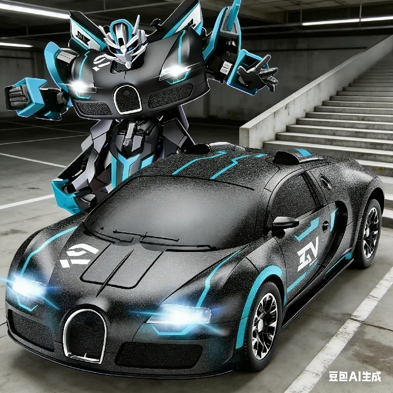 แปลงร่างรถหุ่นยนต์เทอร์โบ RC – รถแข่งไฟฟ้าแบบชาร์จได้ |   ของเล่นเด็กชายและเด็กหญิง (อายุ 3-6 และ 8 ปี)