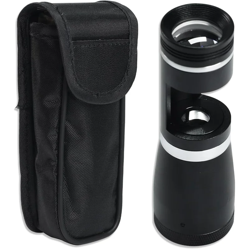 Loupe Portable 10X Darkfield avec lumière LED, Loupe Polariscope portative à lentille triple de 20.5Mm