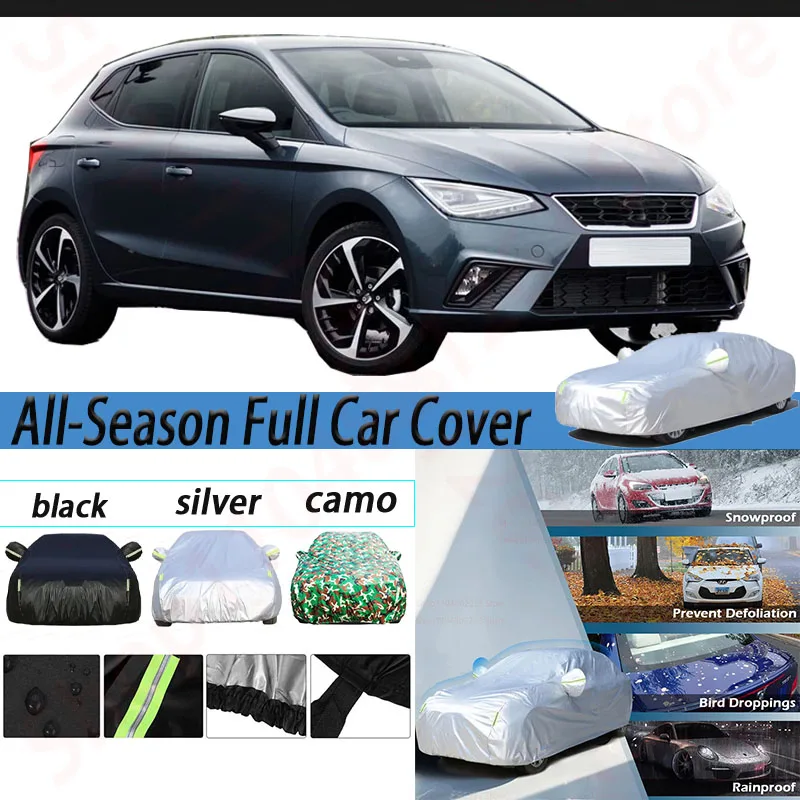 

Waterproof Car Covers Outdoor Sun Rain Snow Scratch Resistant Windproof Auto Cover For Seat Ibiza 1984-2025