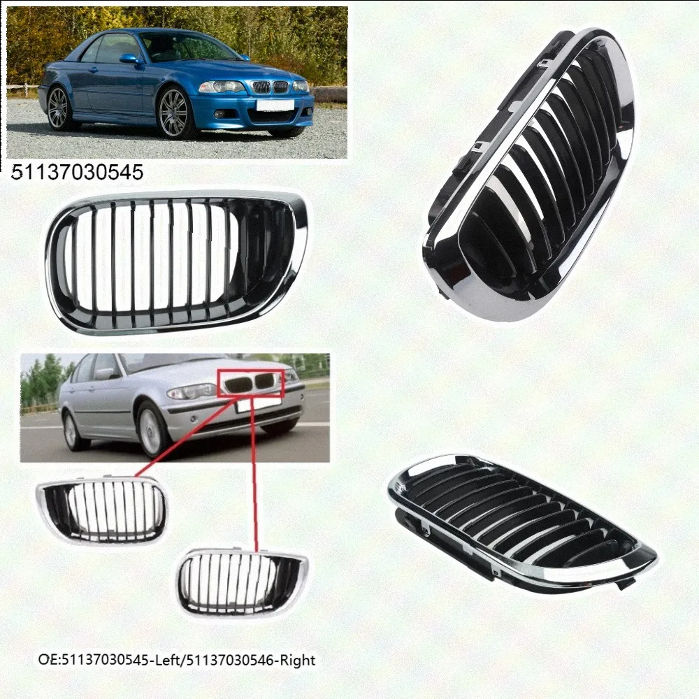/Front /Bumper /Grille Left Right For BMW 3 Series E46 2002-2005 High Strength ABS Replacement Car Body Parts Accessories