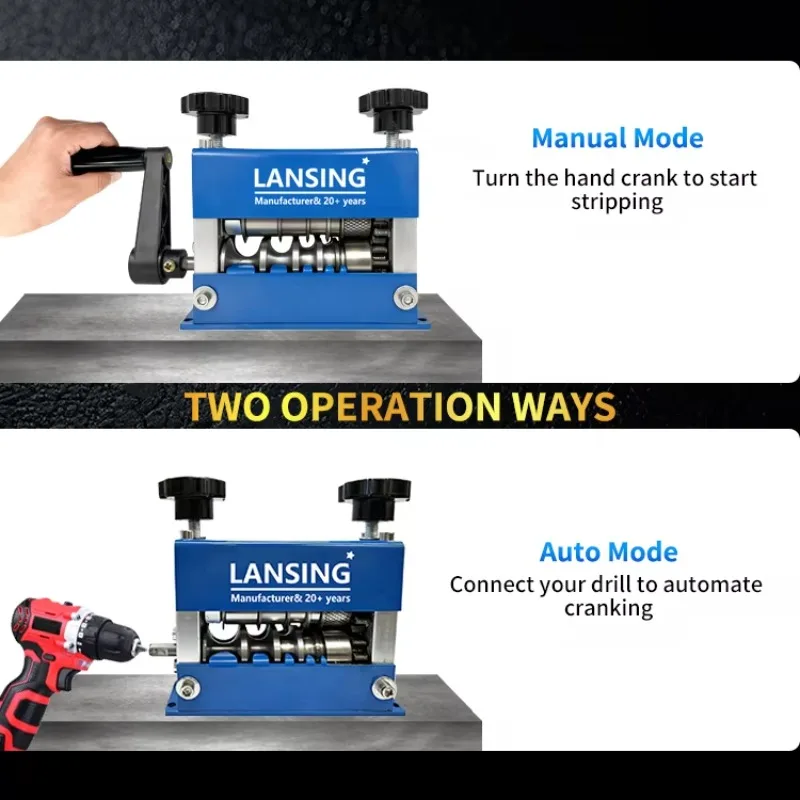 M20-1 Cat Cables Stripping Machine Manual Wire Stripper 0.2-20mm Household Drill-Compatible Wire Stripper CE Certified Hot Sale