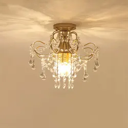 European Crystal Ceiling lamp Modern Living Room Bedroom Decorative Lights Gold Hotel Villa Corridor Household Lighting Fixtur