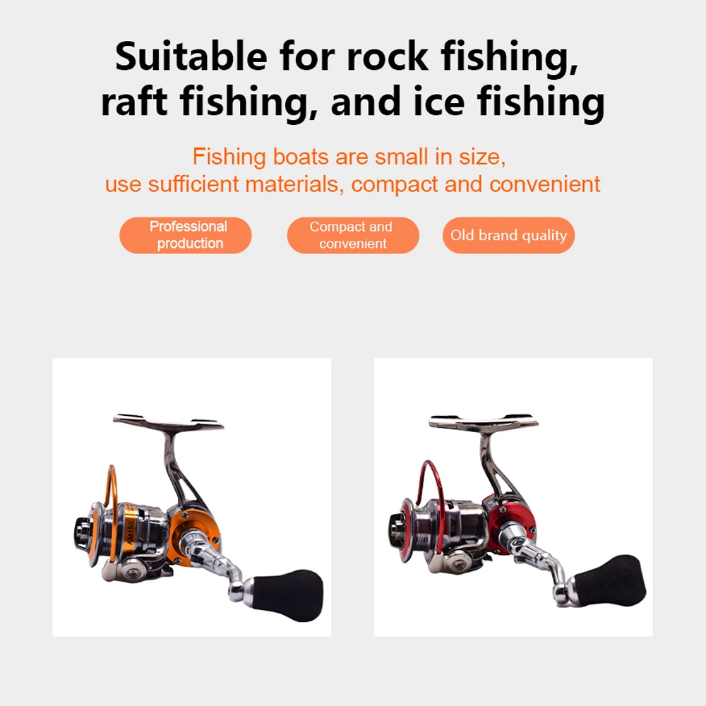 Carrete de pesca metálico para señuelos en hielo, zurdo o diestro - imagen 3