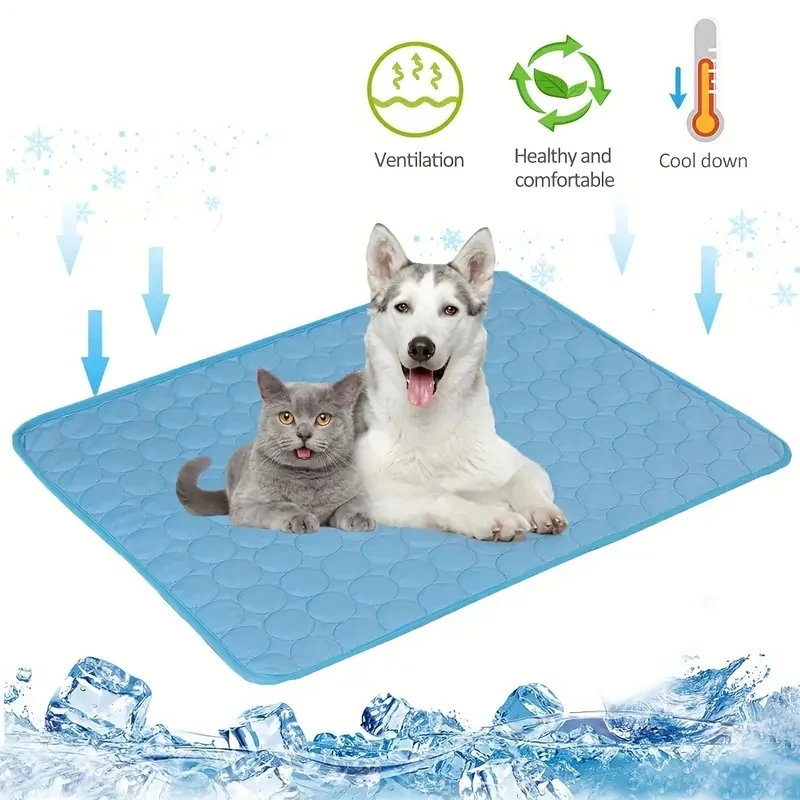 

F2 Dog Cooling Mat Summer Pet Cold Bed Extra Large Small Big Dogs Pet Accessories Cat Durable Blanket Sofa Cat Ice Pad Blanket