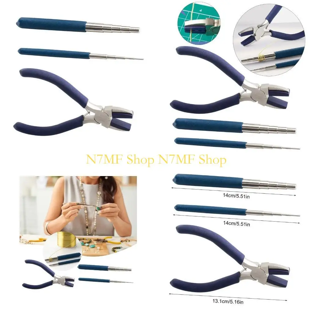 

N7MF Creative Wire Bending Jig Crafting Set for Earrings Bracelets Ornaments Making