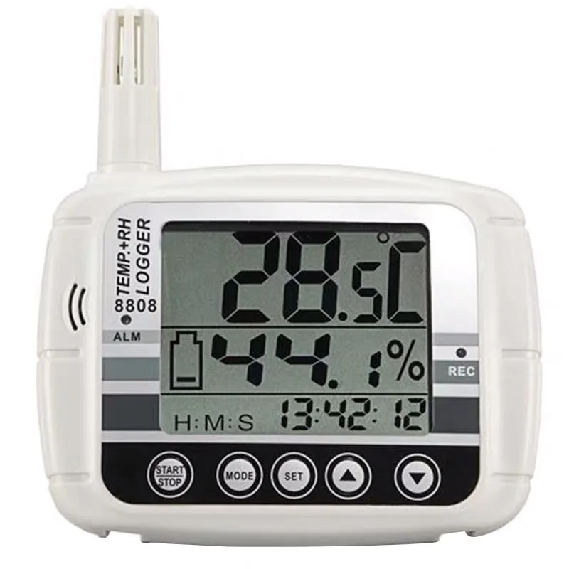 AZ8808 Temperature Logger USB LCD Temperature Humidity Hygrometer Wall-mounted Indoor Air Monitor