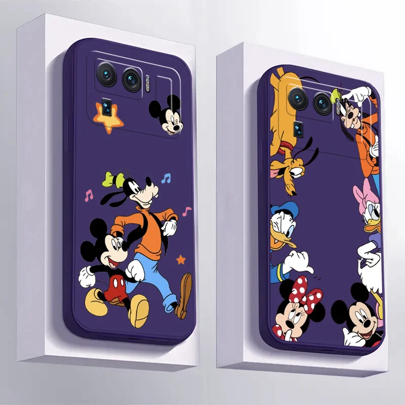 Disney Mickey Mouse For Xiaomi Mi 13 12 12s 11 11T 10T 10S 10 Pro Ultra Lite Phone Case Liquid Silicone Cover