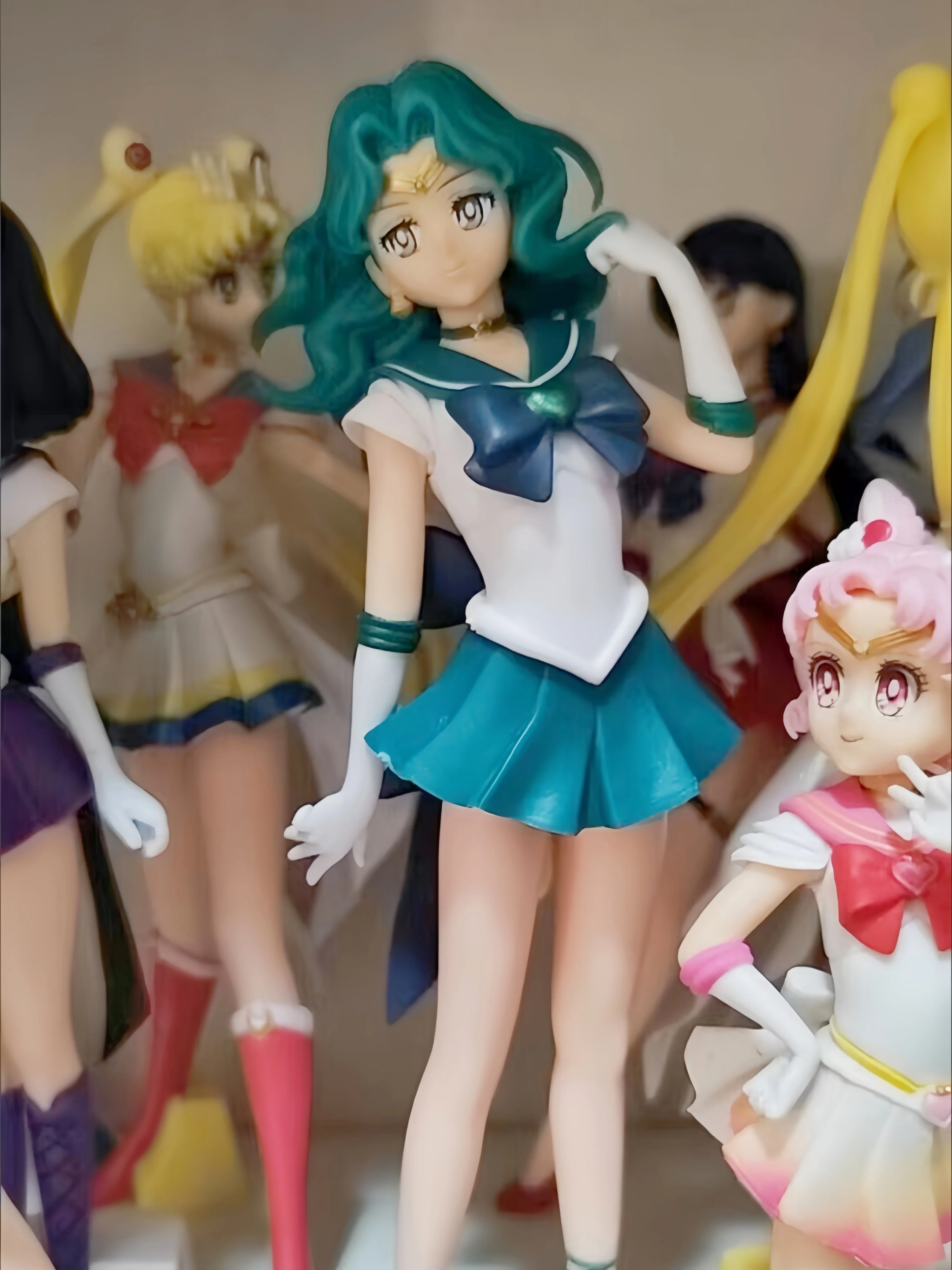 22 cm Nuovo Anime Sailor Moon Figura Sailor Marte Sailor Mercury Action Figures Giocattolo fatto a mano Modello Kawaii Ornamenti da scrivania Regalo