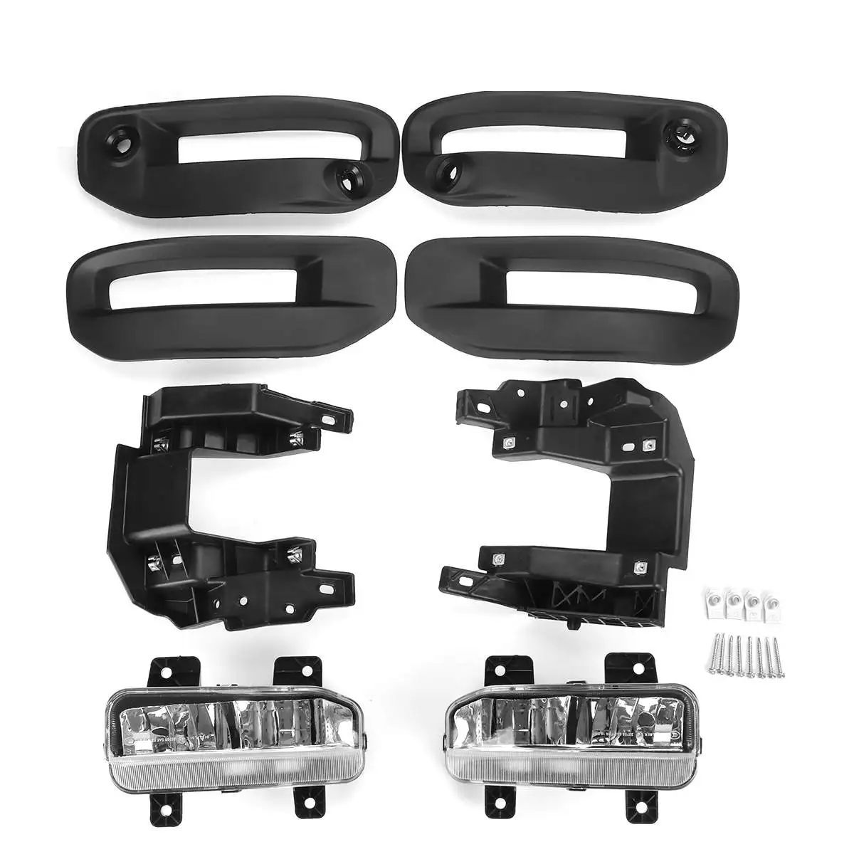 New LED Front Bumper Fog Lights Assembly Kit Fog Lamp Frame Bracket For Dodge Ram 1500 DT 2019 2020 2021 Headlights Foglights