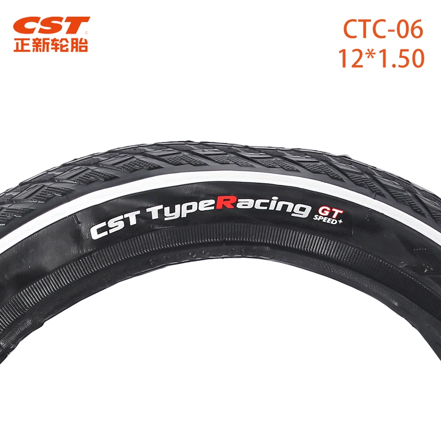 CST 12inch Bicycle Tire 12*1.50 40-203 GT Type Racing 120TPI Kids Balance  Folding  Bike Tire Inner Tube Cycling  Tyres