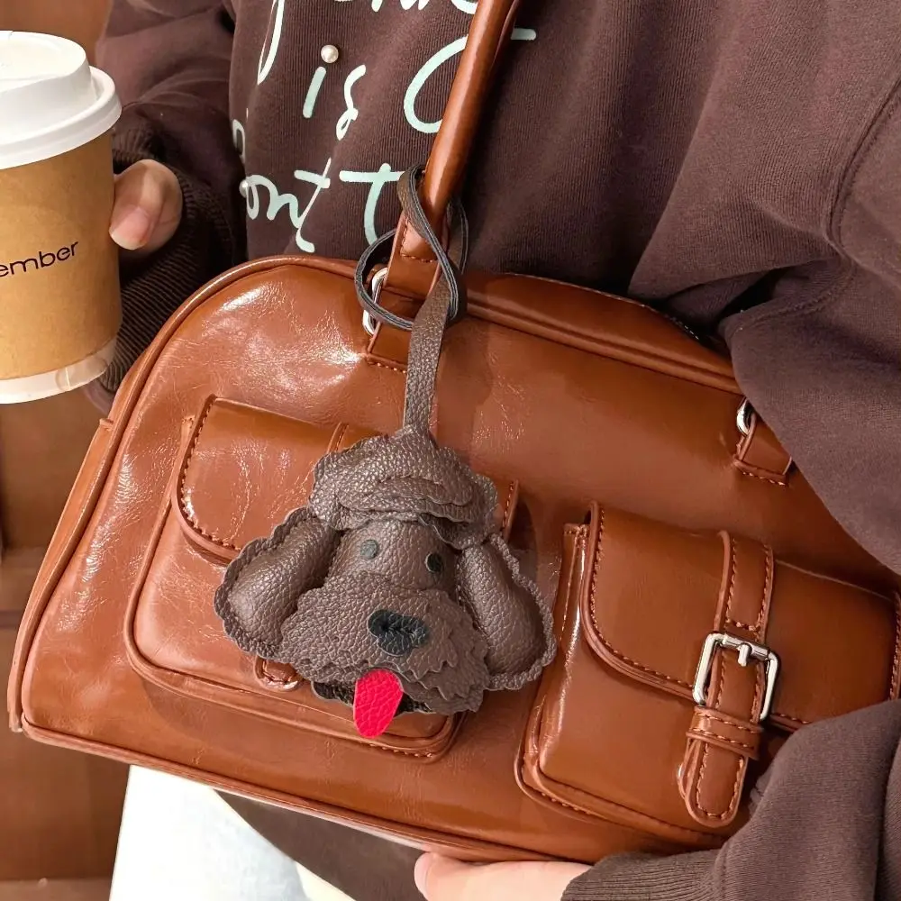 

Cute PU Puppy Bag Pendant Cartoon Dog Decorative Hanging Puppy Keyring Versatile Bag Charm Car Decoration