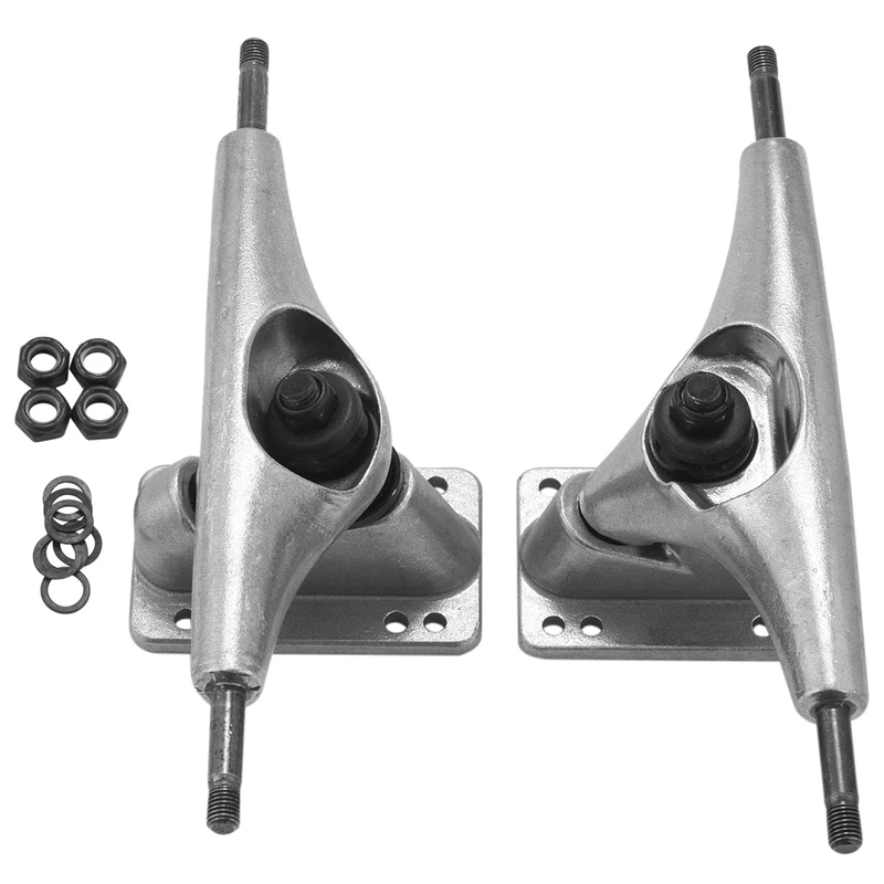 2Pcs 6.25Inch Silver Surf Skateboard Trucks Surf Skate Skateboard Truck Fish Board Long Board Steering Bracket