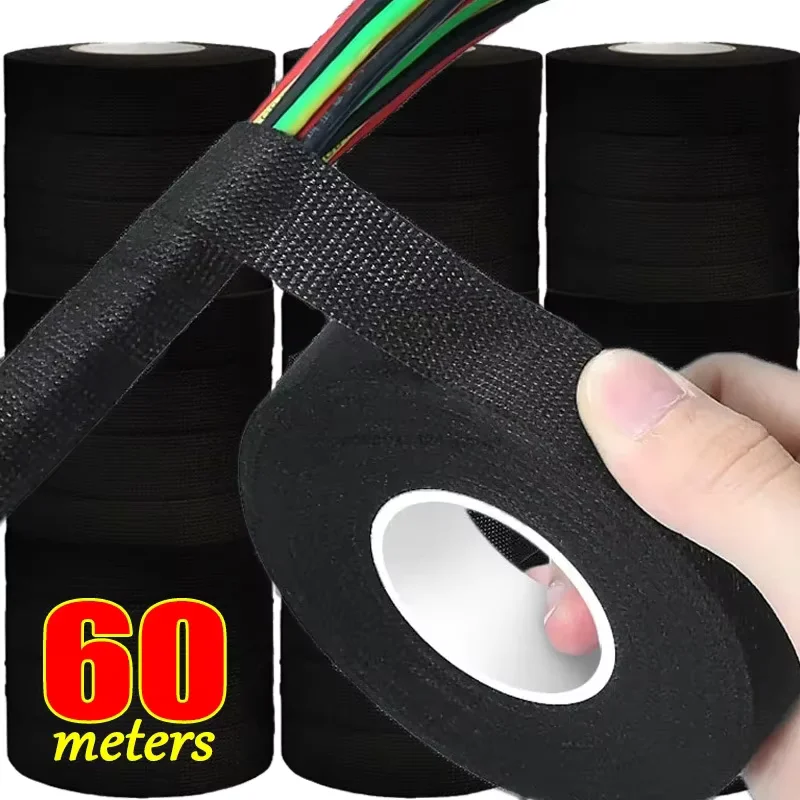 Heat-resistant Harness Bundle Electrical Tape Insulation Auto Wiring Fabric Cloth Wrap Waterproof Cable Organizer Adhesive Tapes