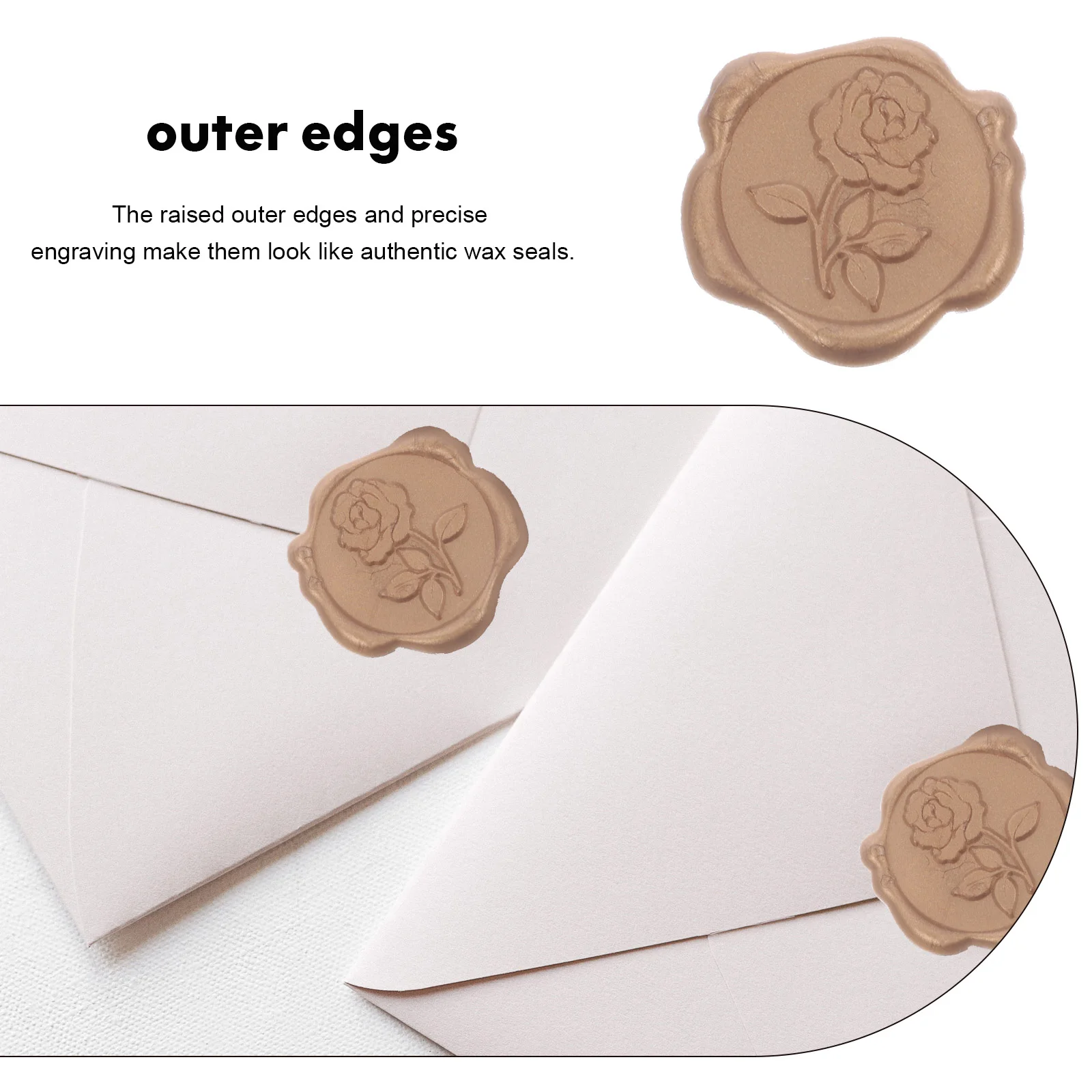 25 Pcs Envelop Sealing Stickers Wax Sealer Clear Envelope Wedding Stamps Toddler Kits