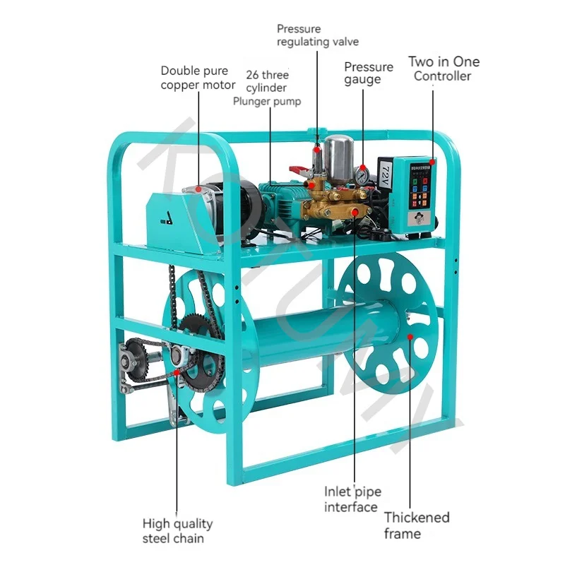 Agricultural Dosing Pipe Electric Remote Control Manual Pipe Collecting Frame Water Frame Water Pipe Storage Manual Pipe Reel