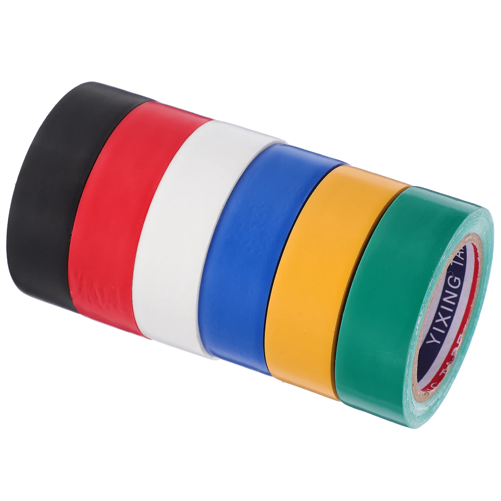 6 Rolls Electrical Tape Protection Color High Temp White Duct Liquid Wide Tapes Pvc Colored Assortment Outdoor Clear