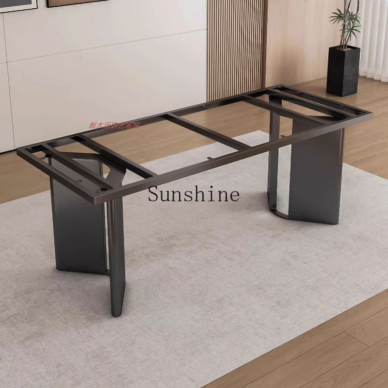 

Light luxury rock slab table leg bracket marble dining table office simple and modern