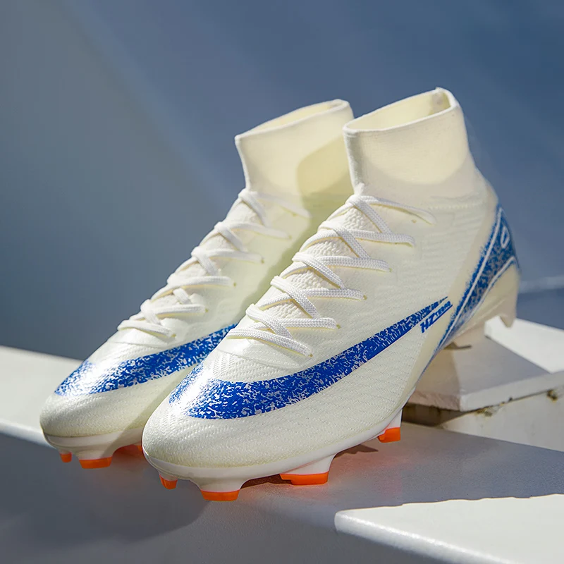 Soccer Cleats for Mens Womens Turf Indoor Soccer Shoes Unisex High Ankle FG TF Football Boots Youth Sports Training Shoes