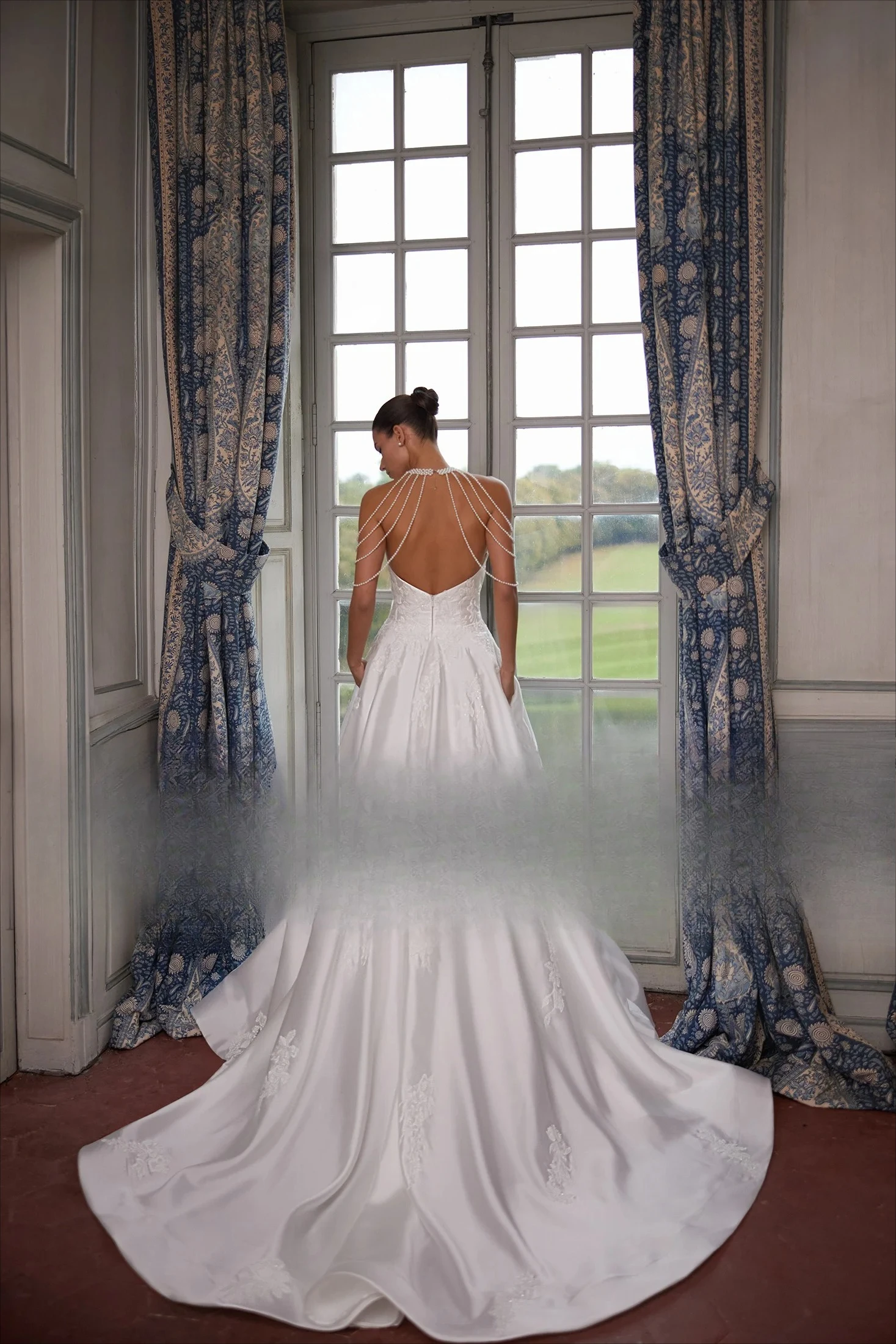 Wedding Dresses for Women Lace Appliques Civil Wedding Dress Vestidos De Novia Customised