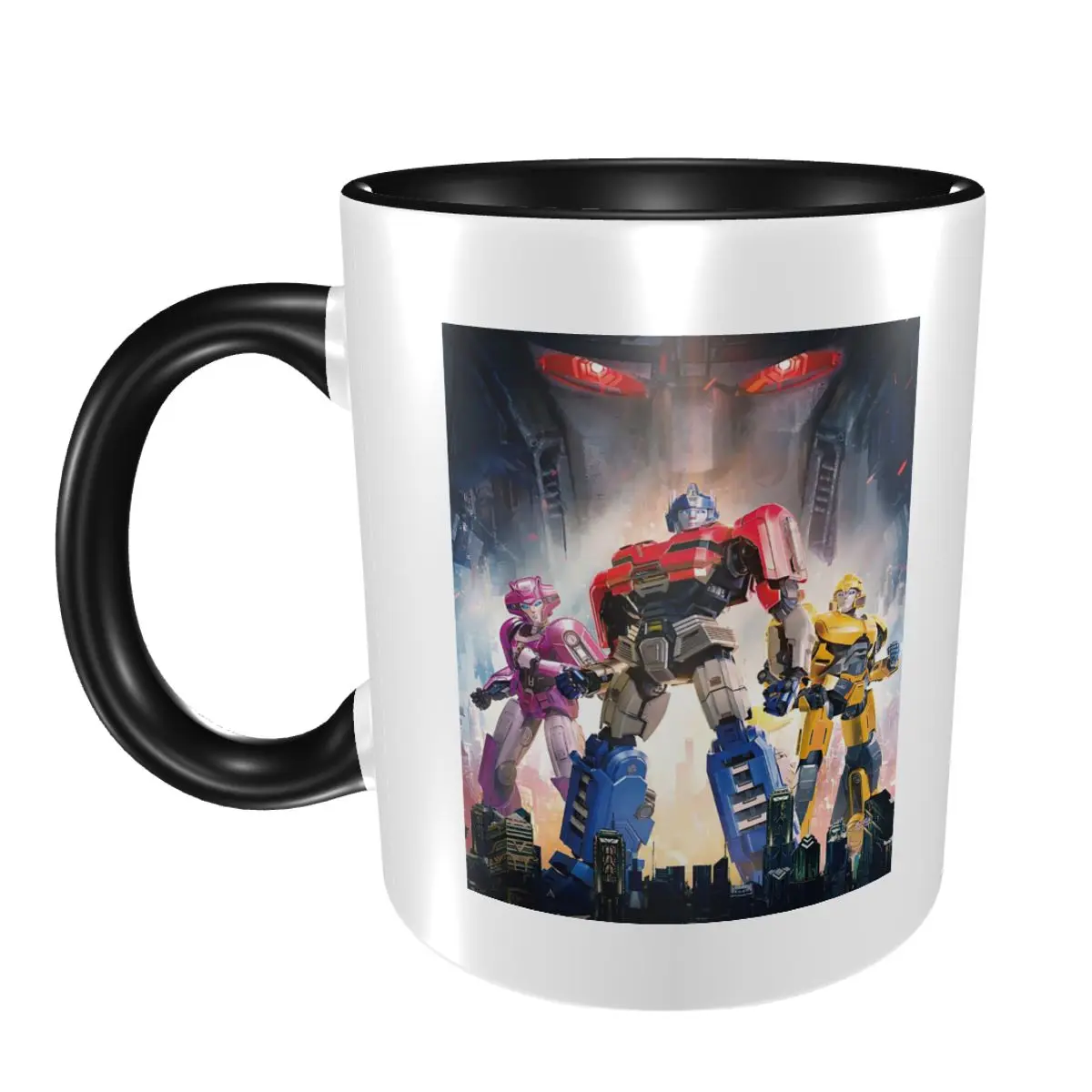 Кружка Optimus Prime, забавные керамические кофейные чашки, чайные кружки, чашка для молока, посуда для напитков, подарок для женщины и мужчины