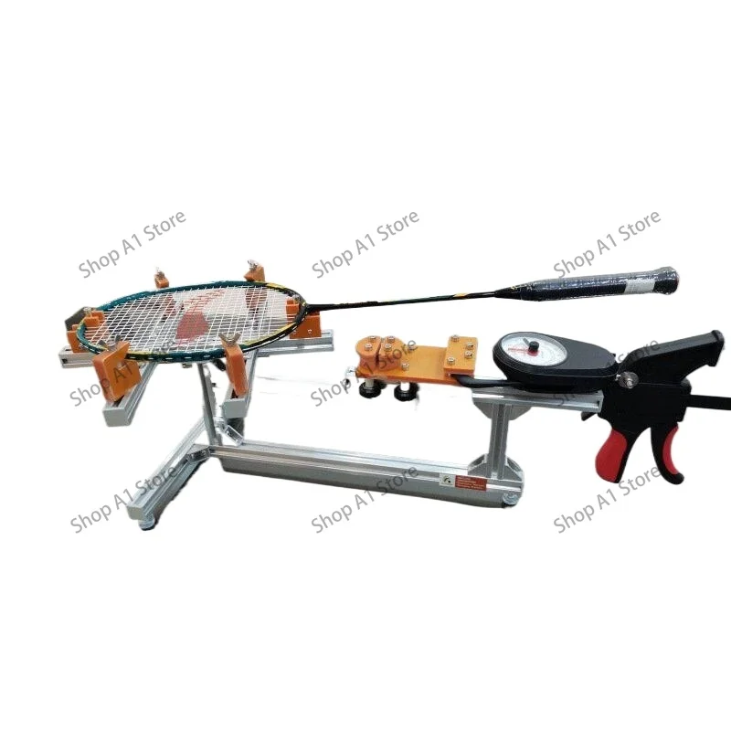 Household badminton racket threading machine/wire pulling machine support racket