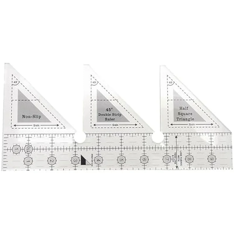 A60F-4PCS Quilting Rulers,Shaped Acrylic Sewing Ruler Quilting Templates,Sewing Ruler Ruler For DIY Crafts 6-18 Inch