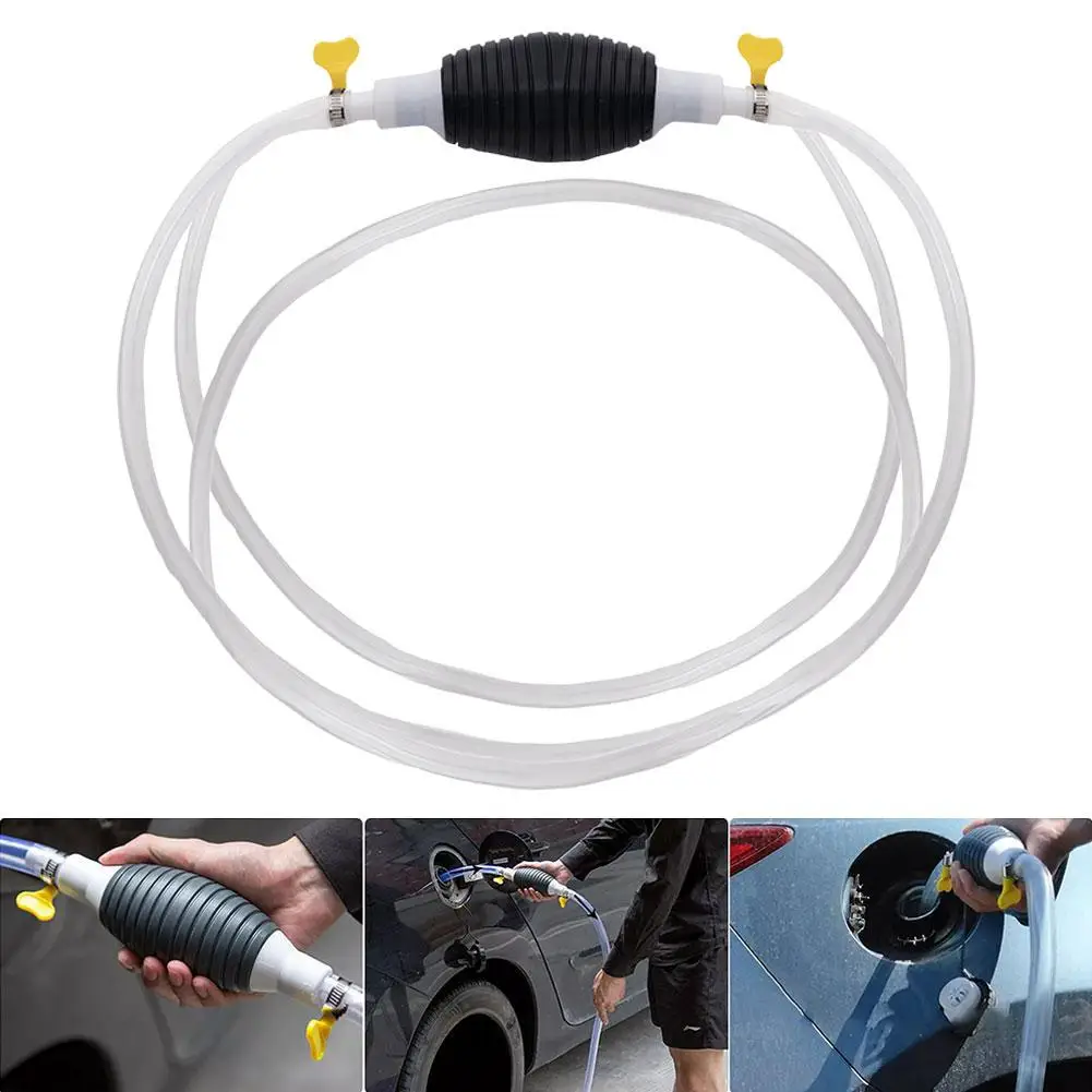 Universal Car Fuel Pump Hand Gas Oil Pump Manual Suction Pipe Pumping For Boat Liquid Petrol Pump Transfer Pump Kit 1/2/3m view 2