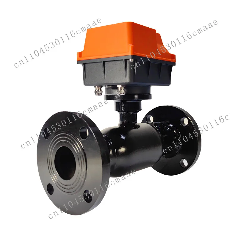 DN50 Flange Carbon Steel Electric Ball Valve RS485 Smart Remote Control Valve Built-in Edge Calculator Flow Regulating