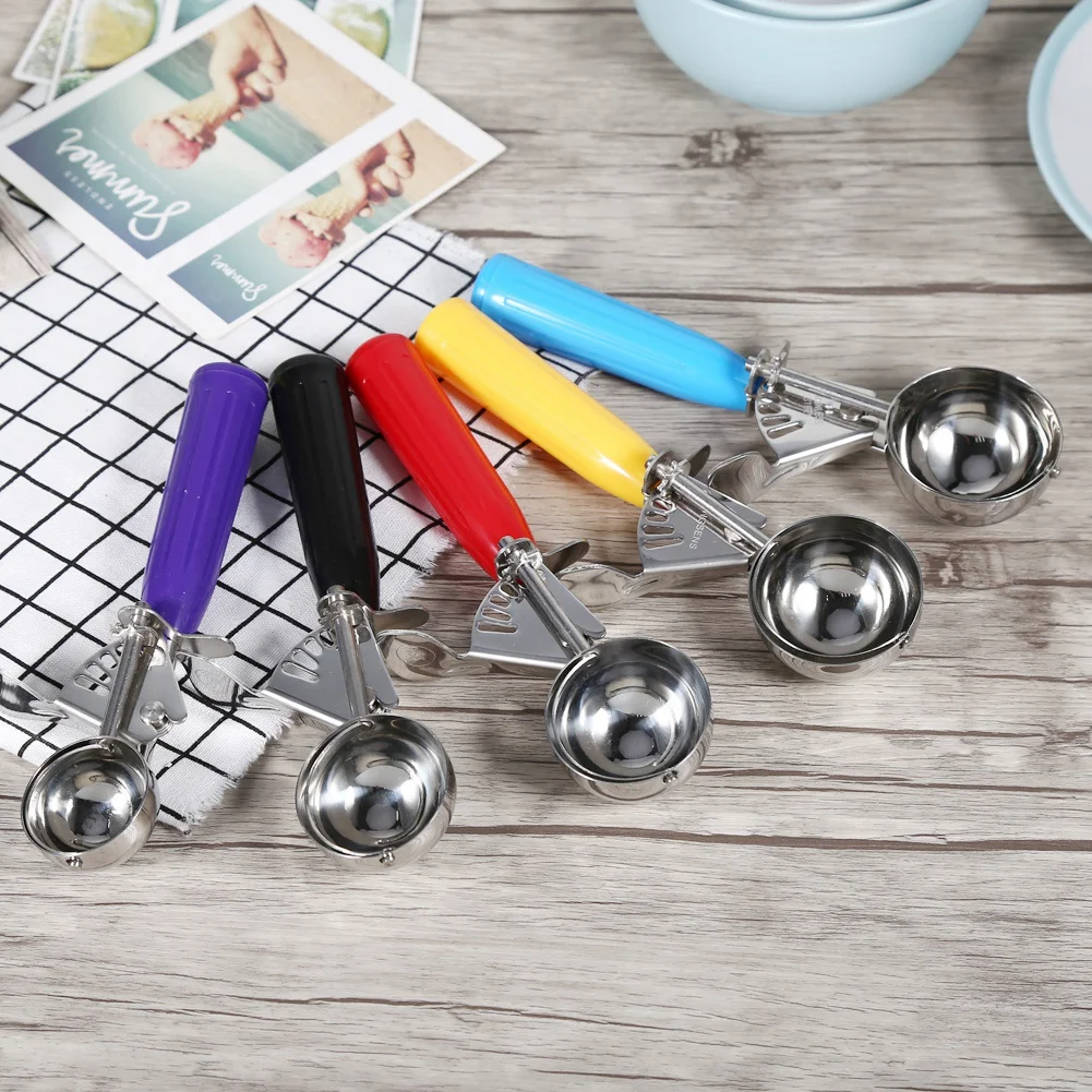 Ice Cream Scoops Stainless Steel Ice Cream Digger Fruit Mash Spoon Ice Cream Ball Maker Scoop Ice Cream Spoons Kitchen Tool