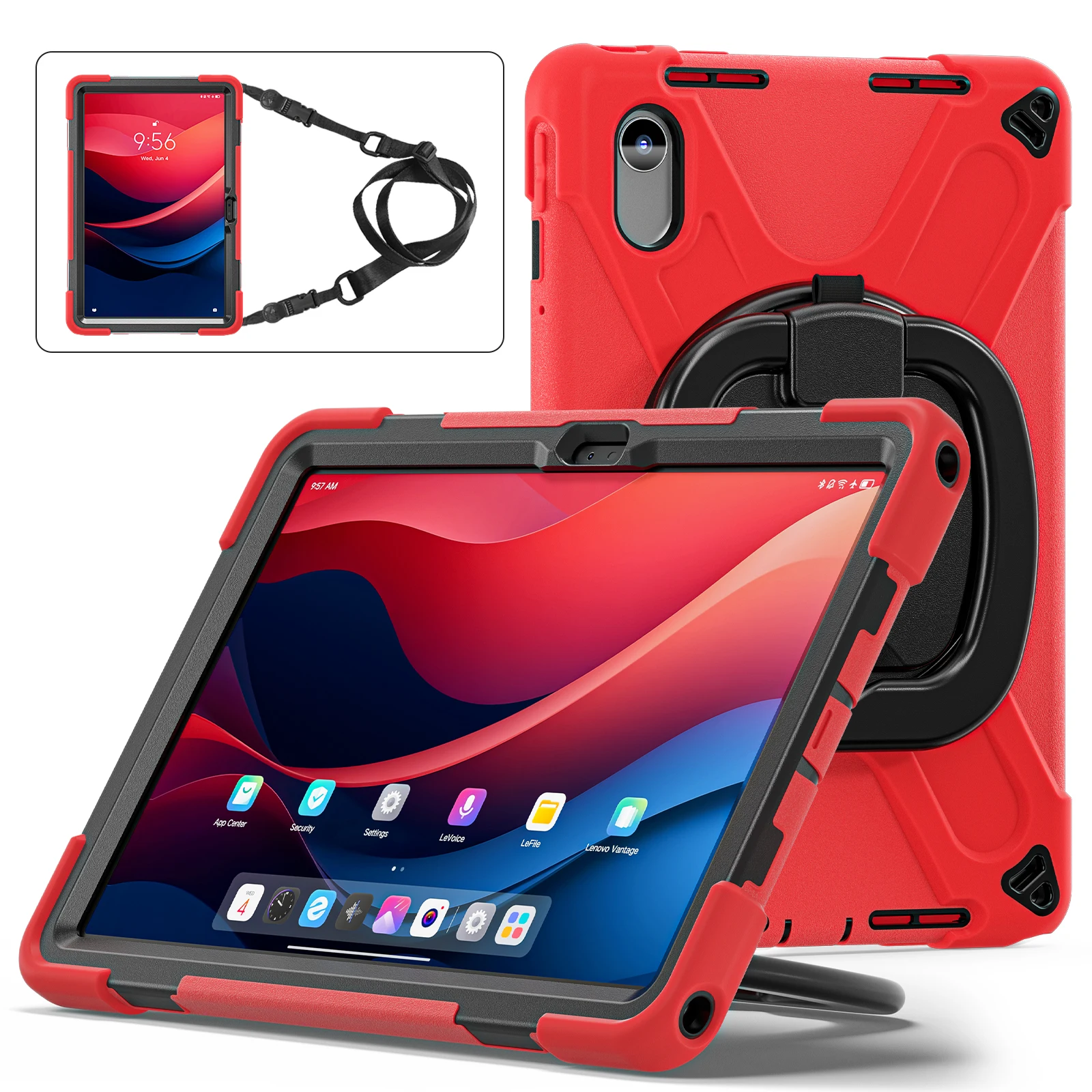 

Прочный универсальный чехол с вращающейся подставкой для Lenovo Xiaoxin Pad 2025 2024, Tab M11 K11 TB331FC TB330FU TB330XU TB335 Heavy Duty Cover