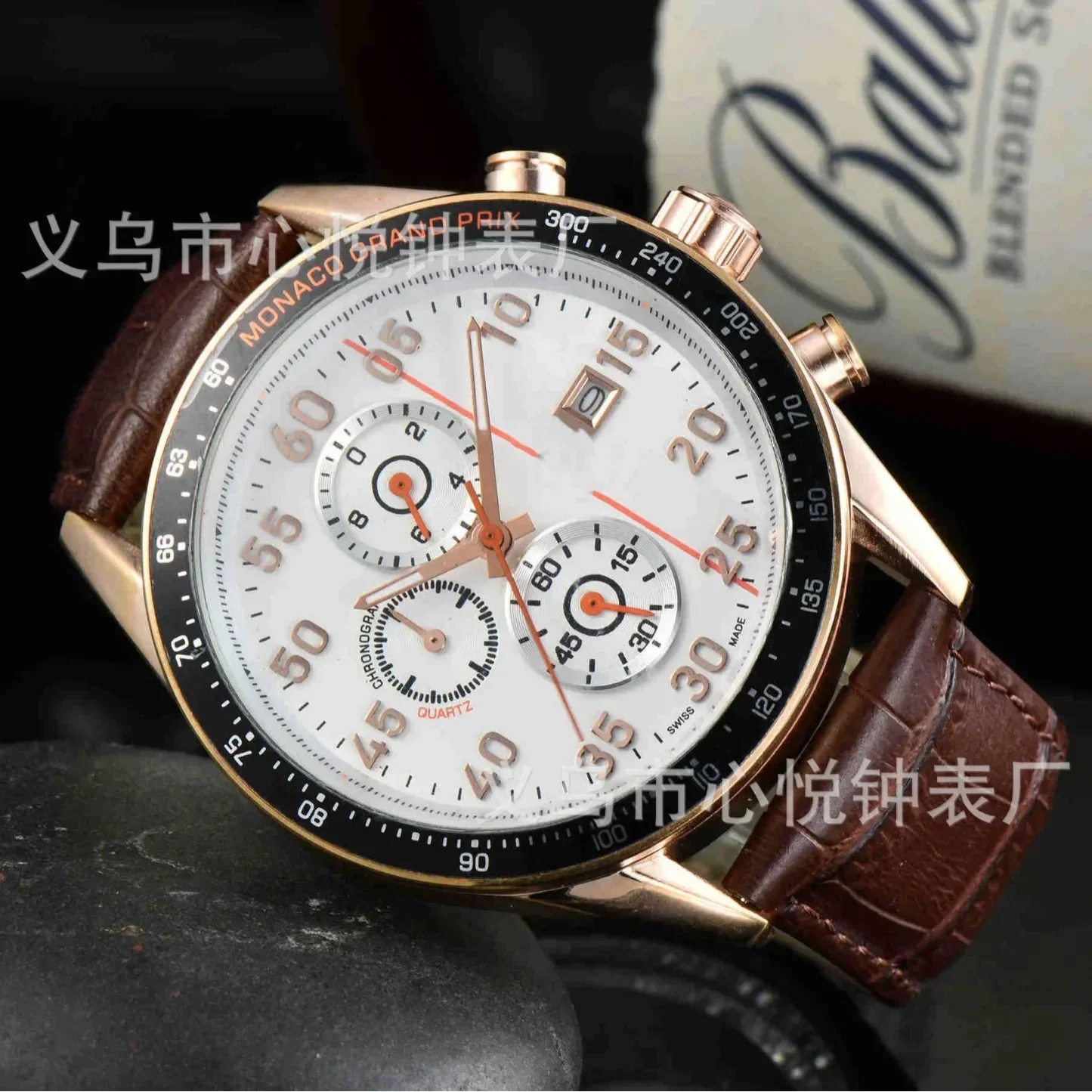 2025 New Luxury Sports Military Men Watch Waterproof Luminous Chronograph Leather Date Man Wristwatch Quartz Men's Watches