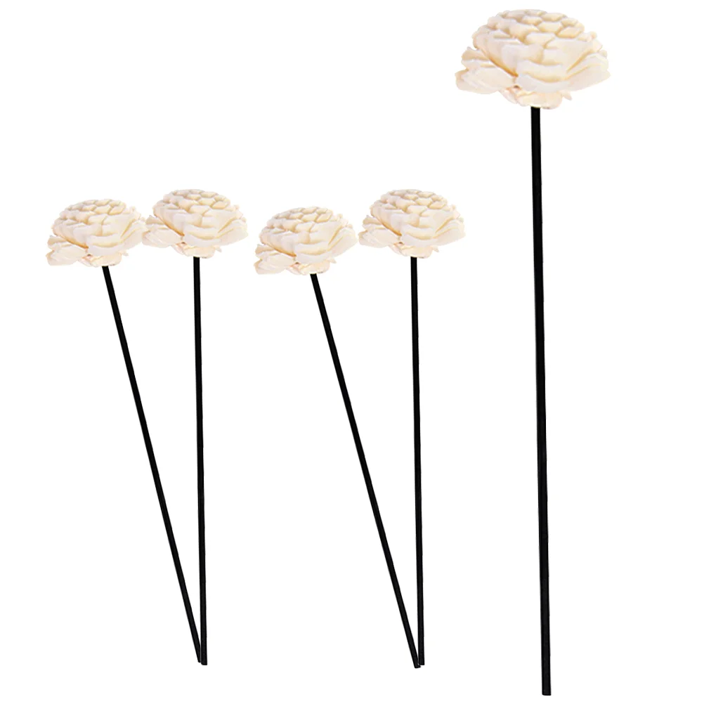 5 Pcs Incense Sticks Rattan Dried Flowers Scent Diffuser Aroma Reeds Aromatherapy Oil Refill Black