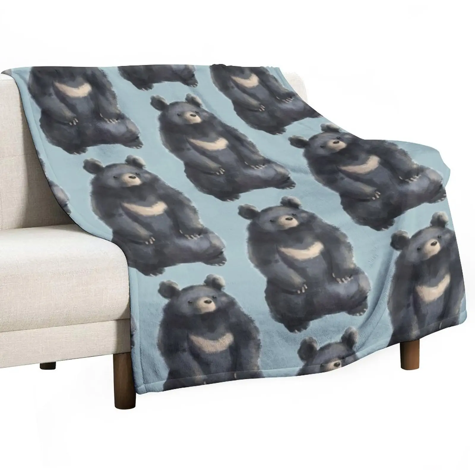 

Moon Bear Throw Blanket Summer Blanket Comforter Blanket