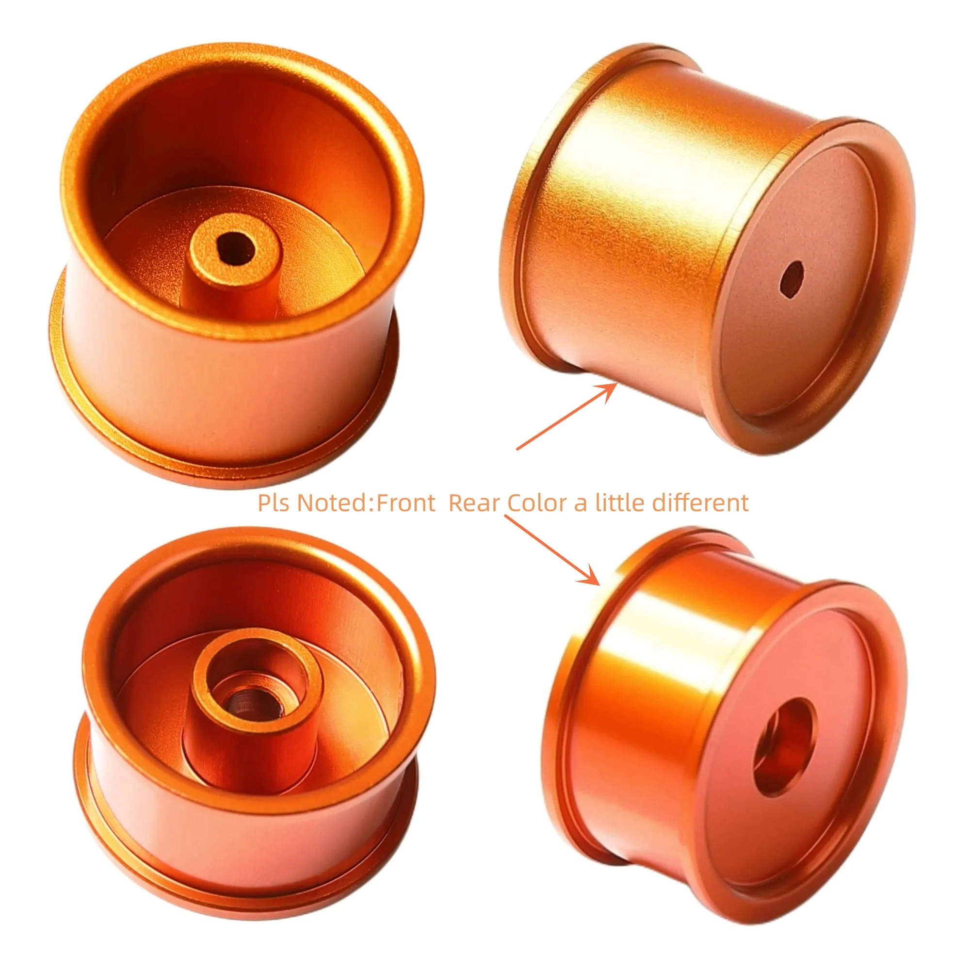 CNC Aluminum 1:36 Scale Team Losi Micro Front Rear Wheel Hub Set Upgrade Part